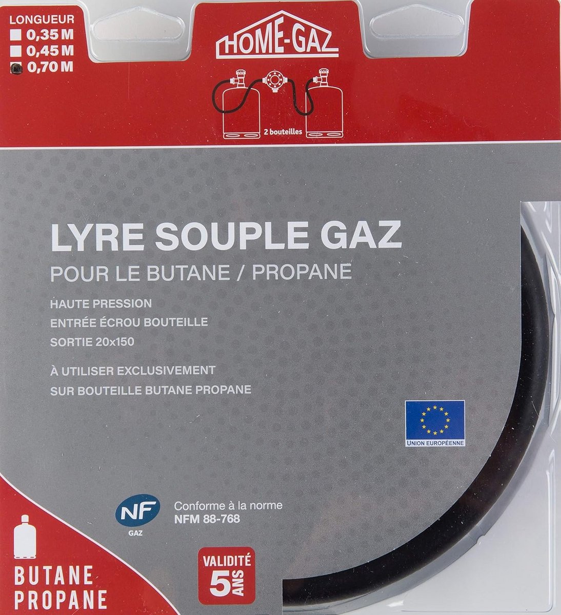 Zachte Gasslang voor BBQ en Fornuis - 70 cm Flexibel