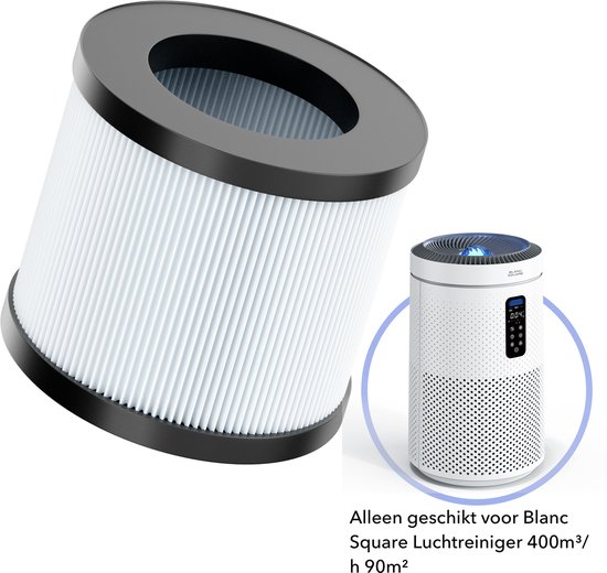 Blanc Square Hepa-13 Luchtfilter voor Blanc Square Air Purifier 400m³/h 90m² - 99% effectief tegen huisstofmijt, hooikoorts, allergie, stof