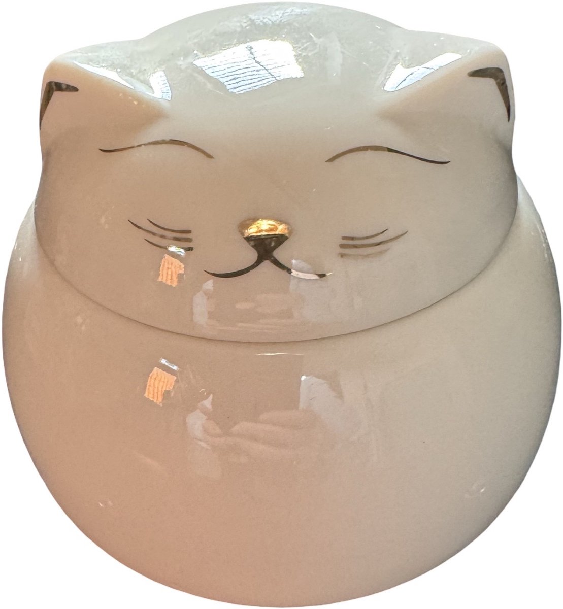 Wit Katten Urntje - Poezen Urn - Hoogglans - Wit - Mini Urn