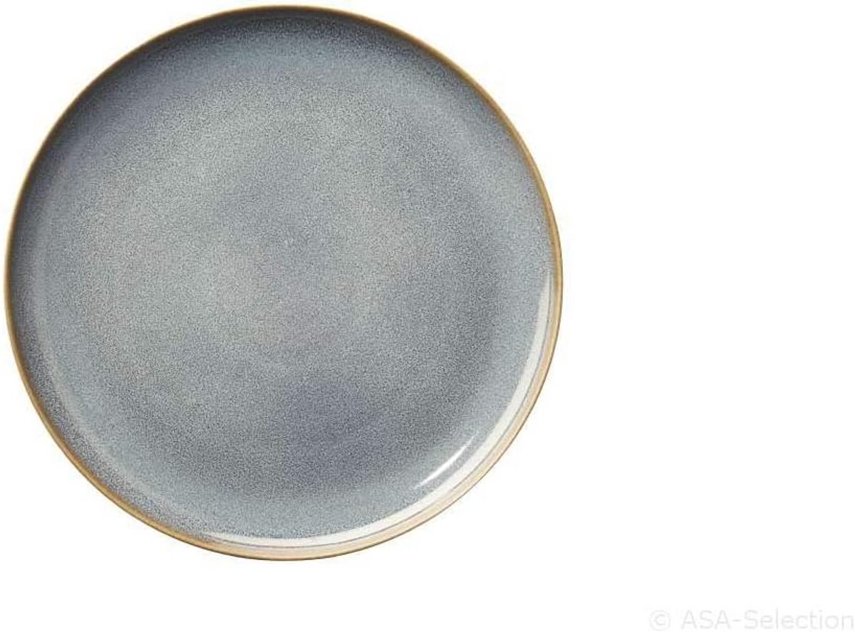 Set van 6 Eetborden met Denim Afwerking - Vaatwasmachinebestendig