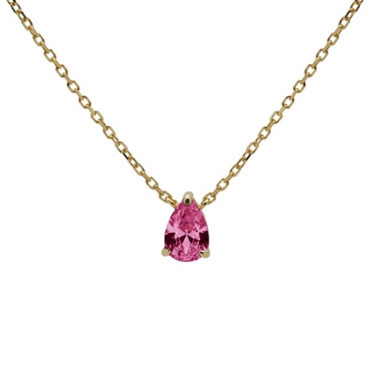 Karma Collier Druppel Fuchsia Goud