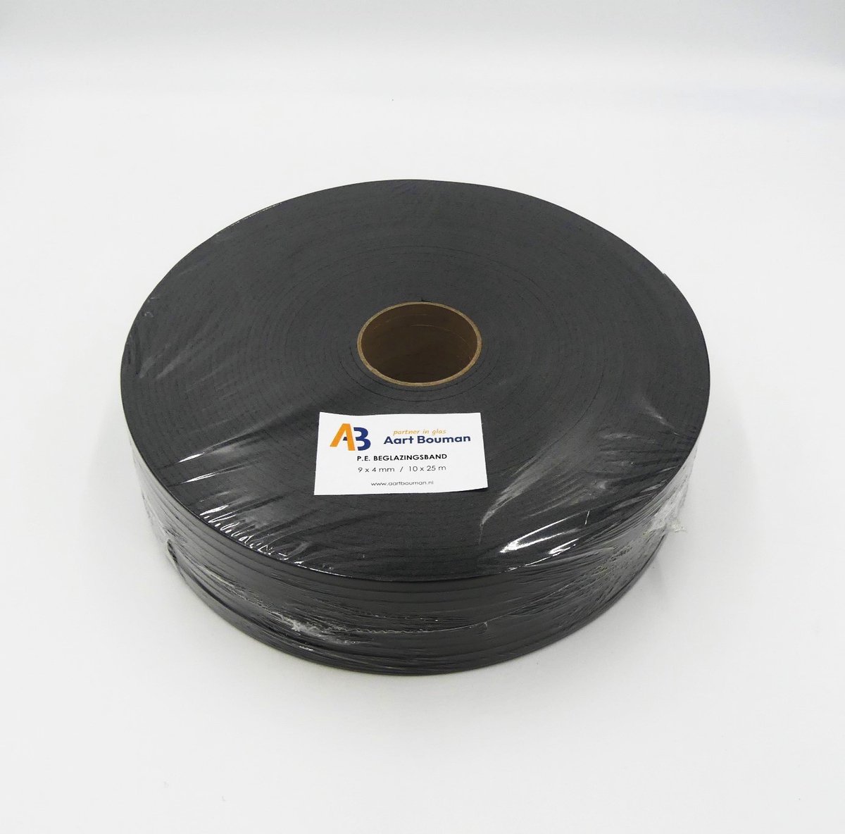 Glasband 9 x 4mm zwart - pak 250m