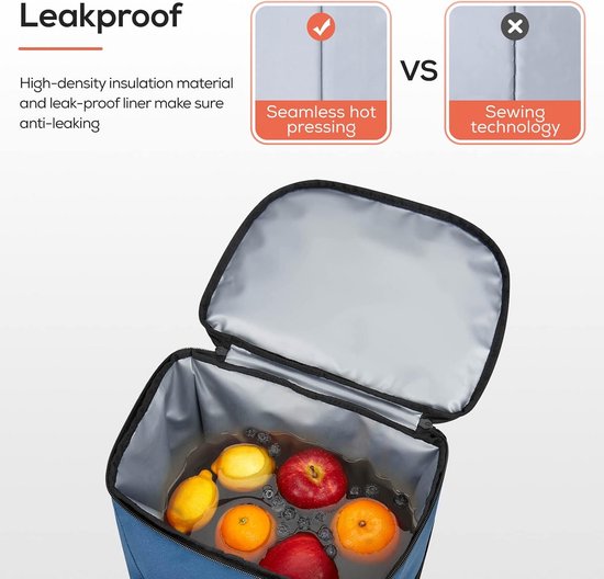 Koeltas rugzak 24L geïsoleerd - waterdicht lunchbox houdt koud tot 8 uur - draagbaar als rugzak of handtas — afbeelding 2
