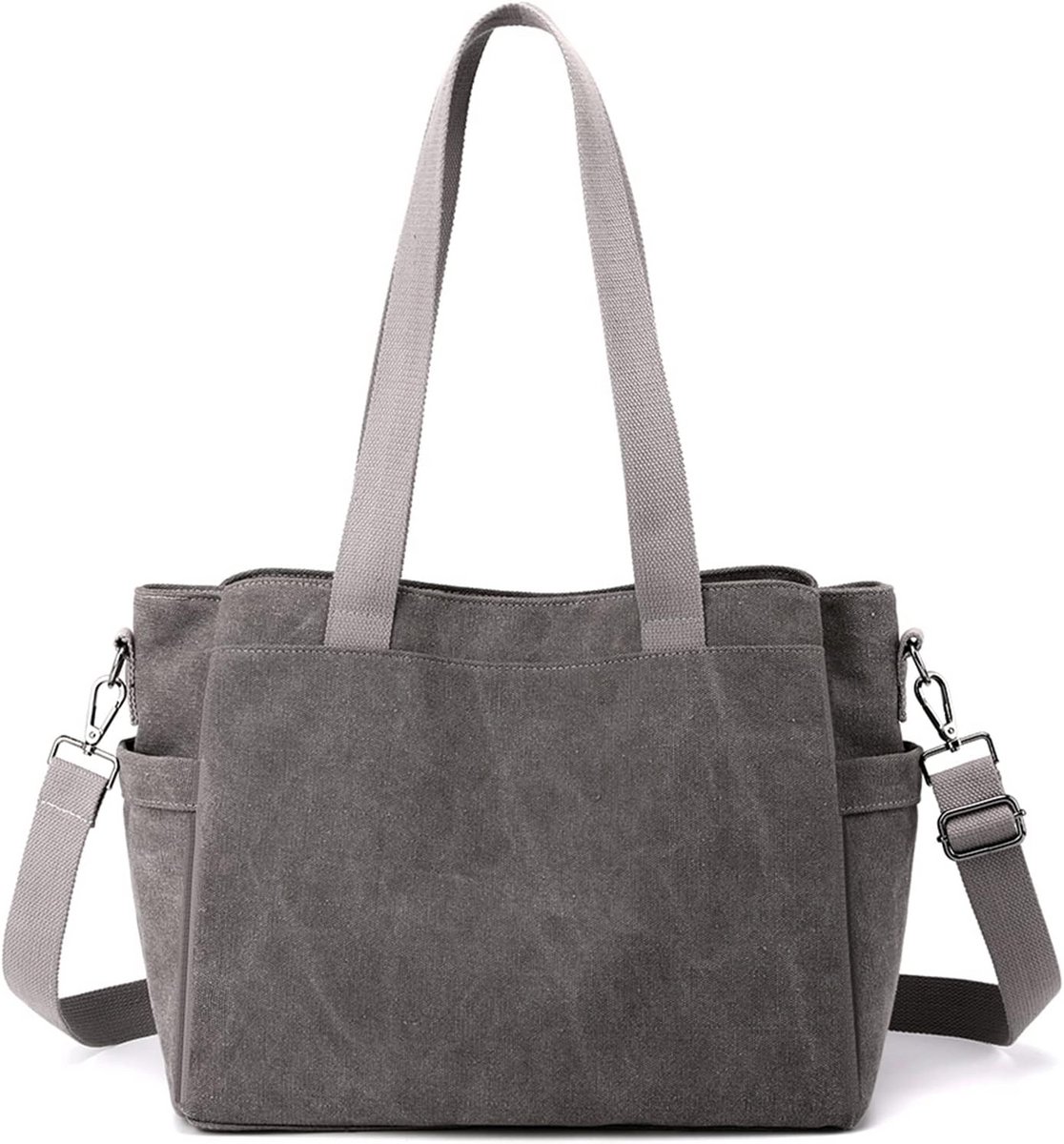 Grote Canvas Schoudertas Dames – Crossbody Tas en Handtas voor Werk & Reizen