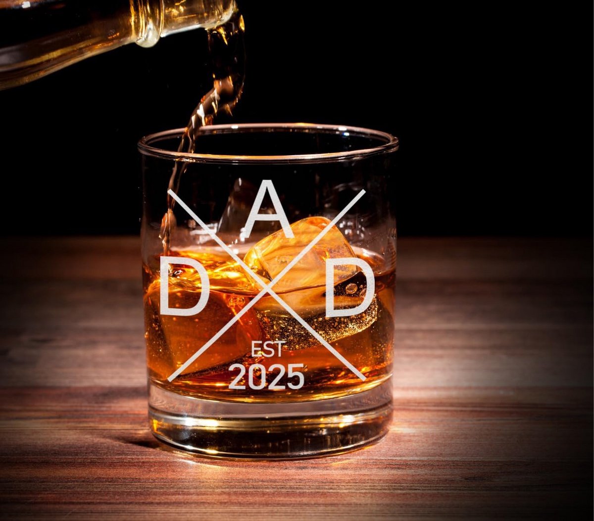 Whiskeyglas Cadeau voor Nieuwe Vader Oprichting Jaar 2021