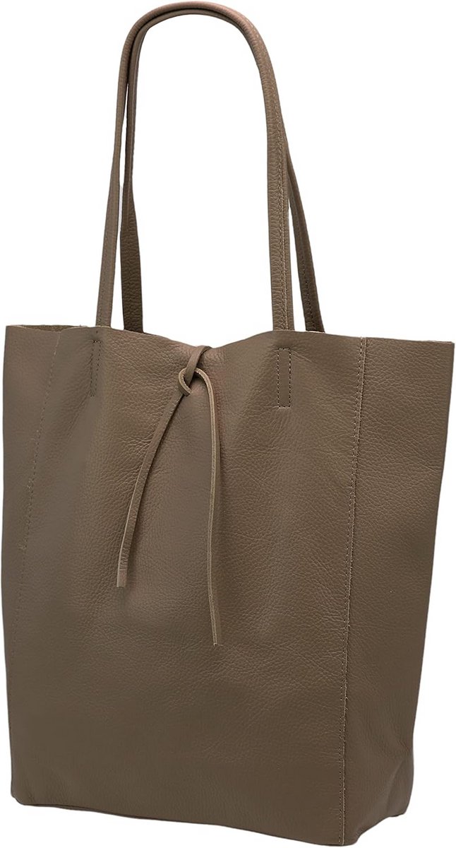 Grote Dames Leren Shopper Schoudertas met Binnenvak