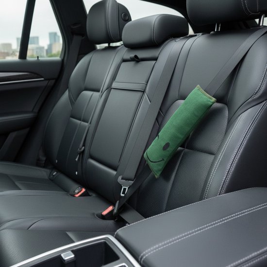 Combiset Groen en Blauw - Gordelhoes Kind - Gordelkussen - Gordel Beschermer - Autogordel beschermer - Slaapkussen Auto - Gordelhoes Auto - Nekkussen Kind - Gordelhoezen — afbeelding 4
