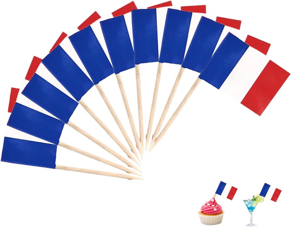 Vlaggetjes Prikkers voor Hapjes en Cocktails - Landen Decoratie