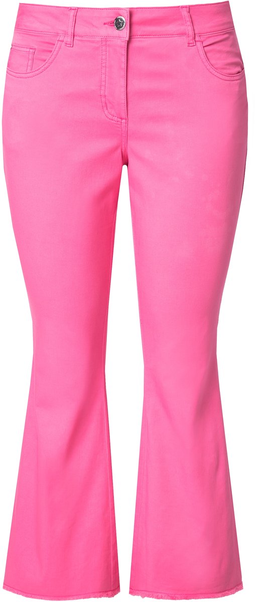 Angel of Style - Dames - Jeans uitlopend afgeronde gerafelde zoom - Hibiscusrood - Maat 44