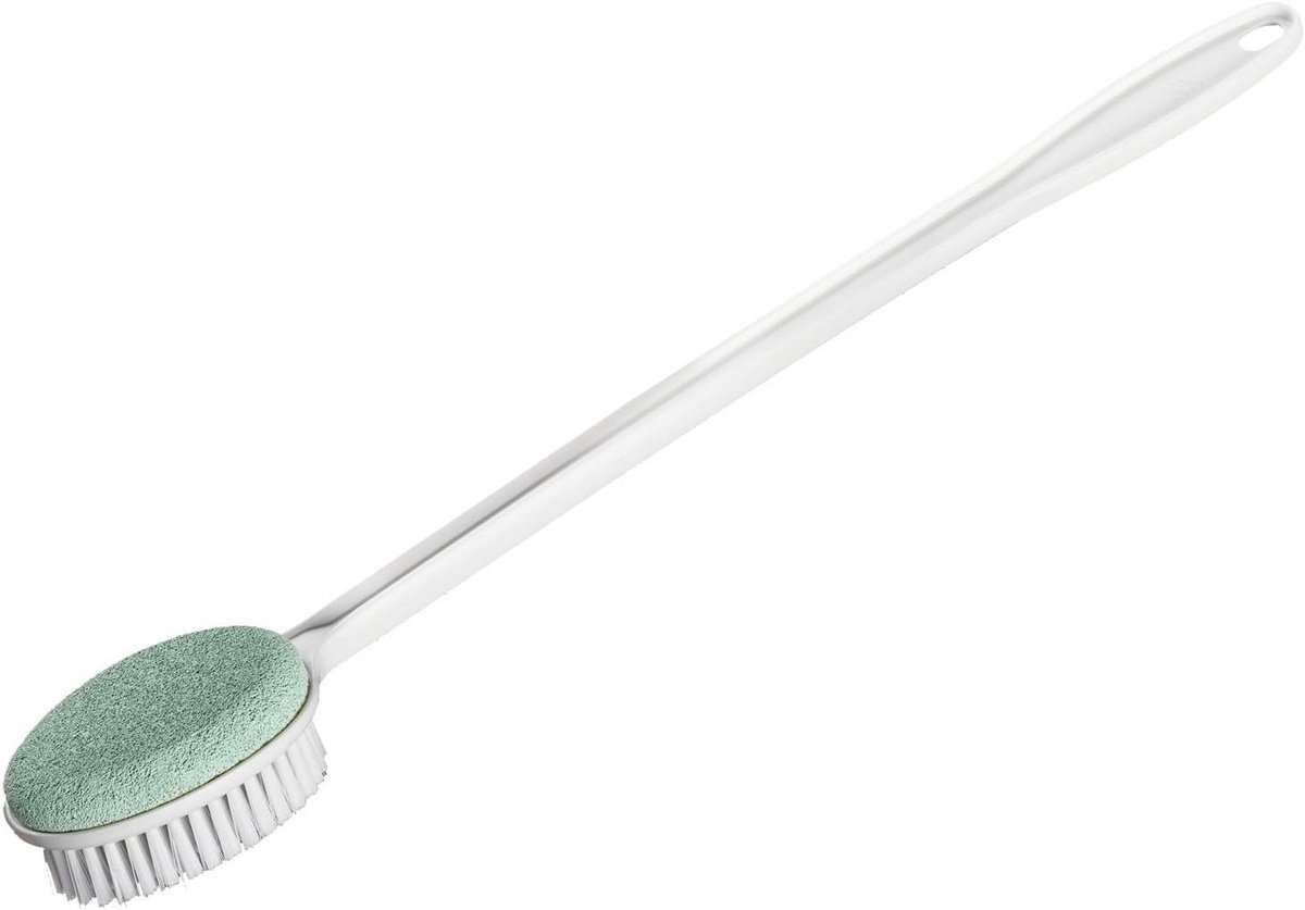 Voet Scrub Borstel Lange Steel met Puimsteen - Exfoliërende Bad & Douche Schrobber 53cm
