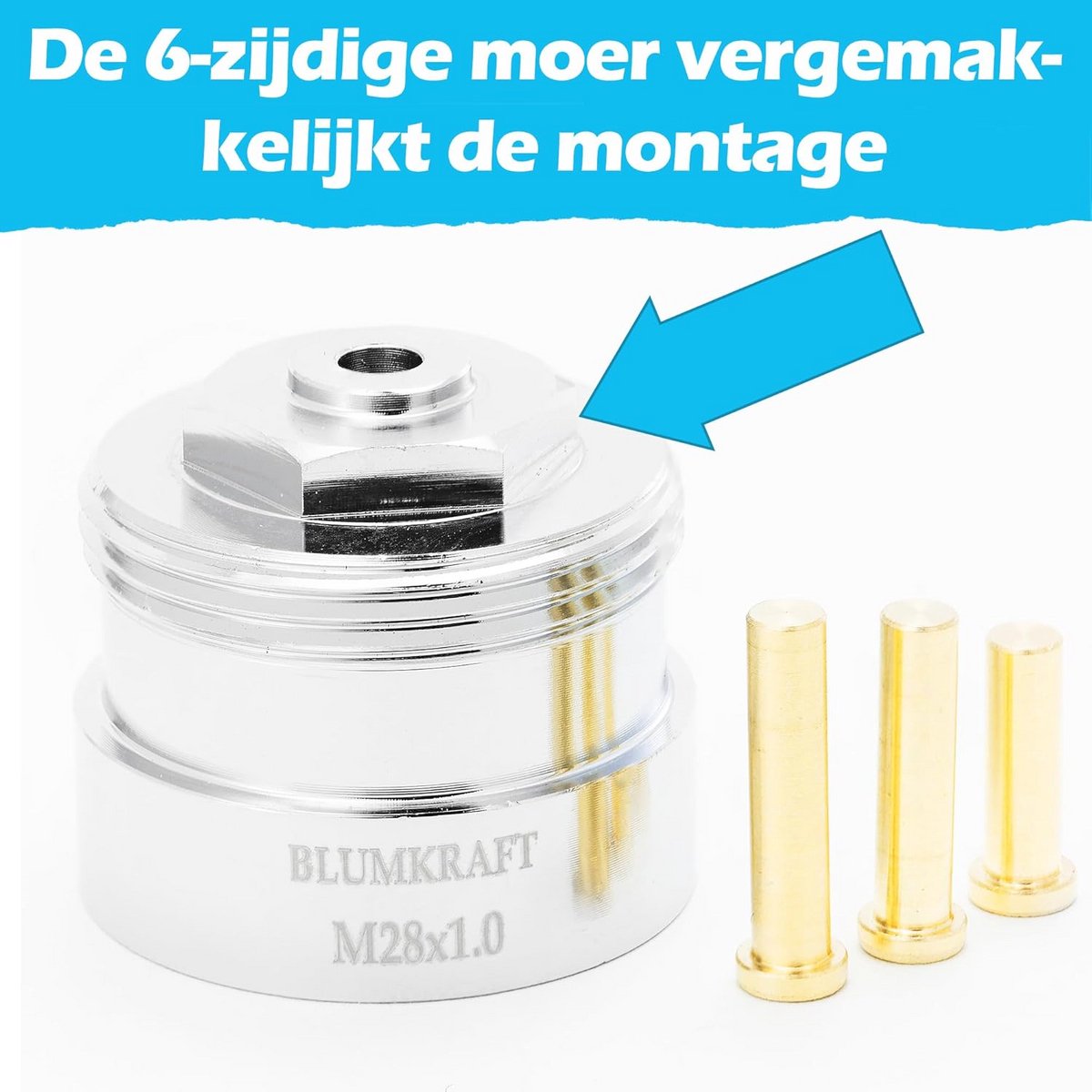 Metaaladapter Radiatorkraan M28 x1.0 naar M30x1.5 voor Slimme Thermostaten