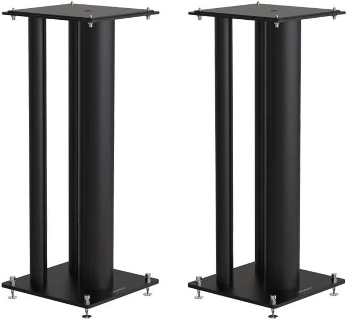 Stevige Luidsprekerstandaards Zwart Satijn 60 cm Hoog