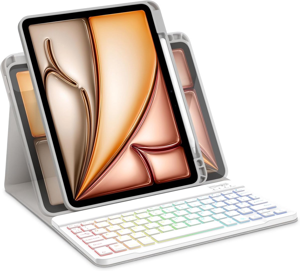 Hoes met Toetsenbord voor iPad Air 11 Inch (2024/2025) - UK Layout & Achtergrondverlichting