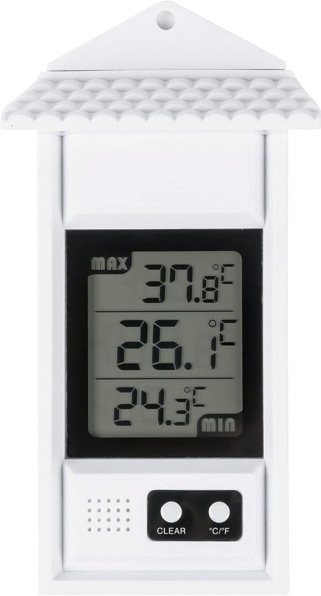Digitale Binnen Buiten Thermometer met Min Max Weergave - Weerbestendig