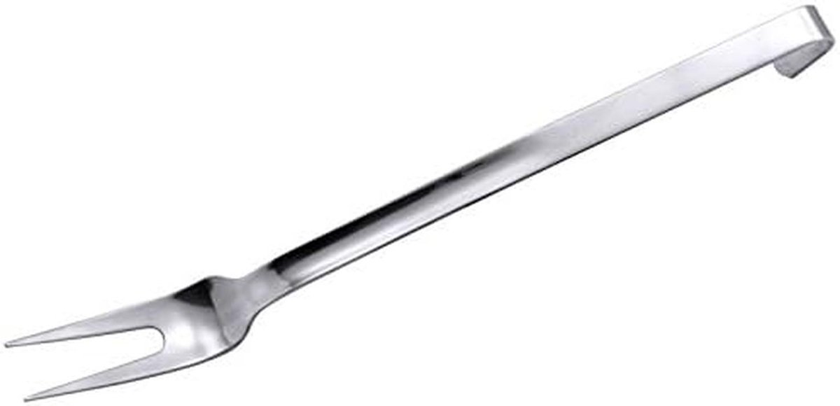 Stevige vleesvork van RVS met haakheft - 35 cm