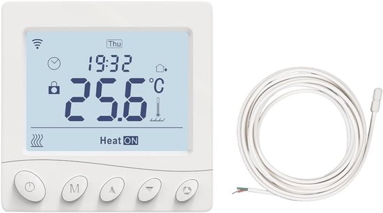 Elektrische vloerverwarming | 2 m² 300 Watt Incl. wifi-thermostaat Zwart VV2000-B