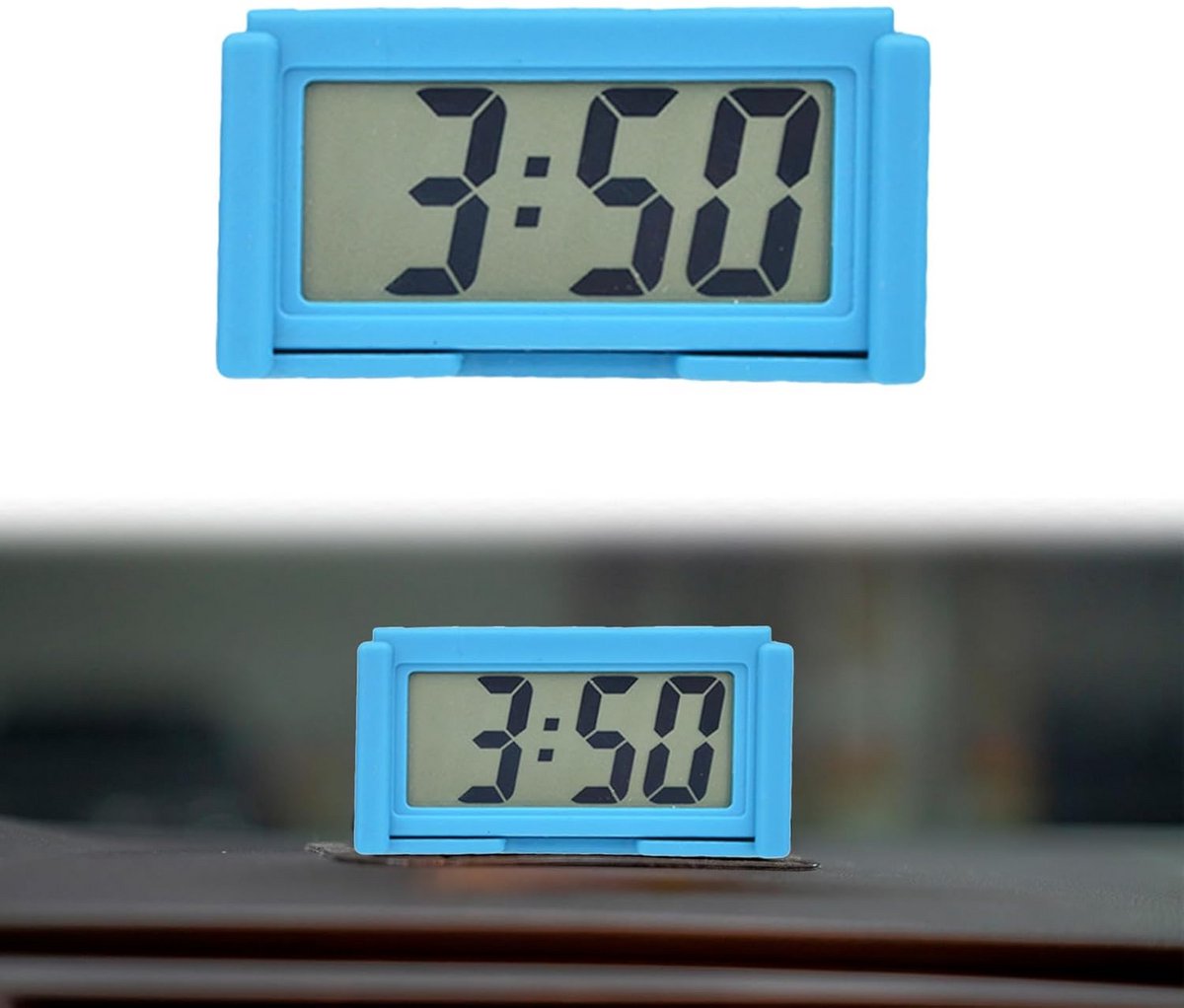 Digitale LCD Klok met Backlight voor Auto, Bureau en Meer