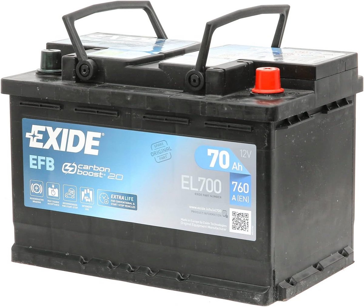 EFB Auto Accu 70Ah 700A Geschikt voor Start Stop Systemen