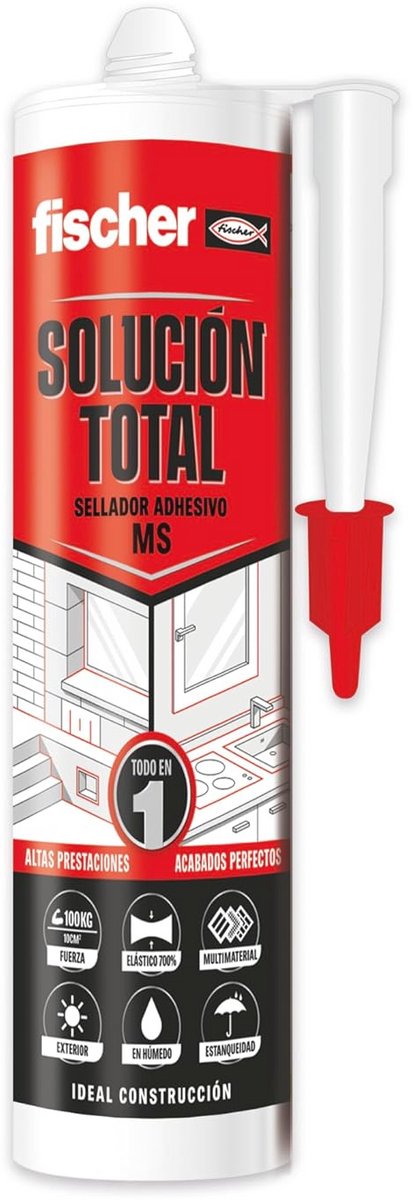 MS Afdichtmiddel Wit, Waterdicht, Voor Binnen en Buiten, 290ml
