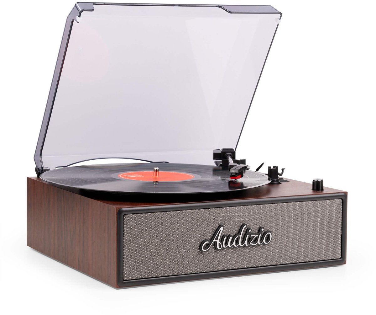 Retro platenspeler - Audizio Reno - Bluetooth platenspeler - LP speler met auto-stop - Houtlook