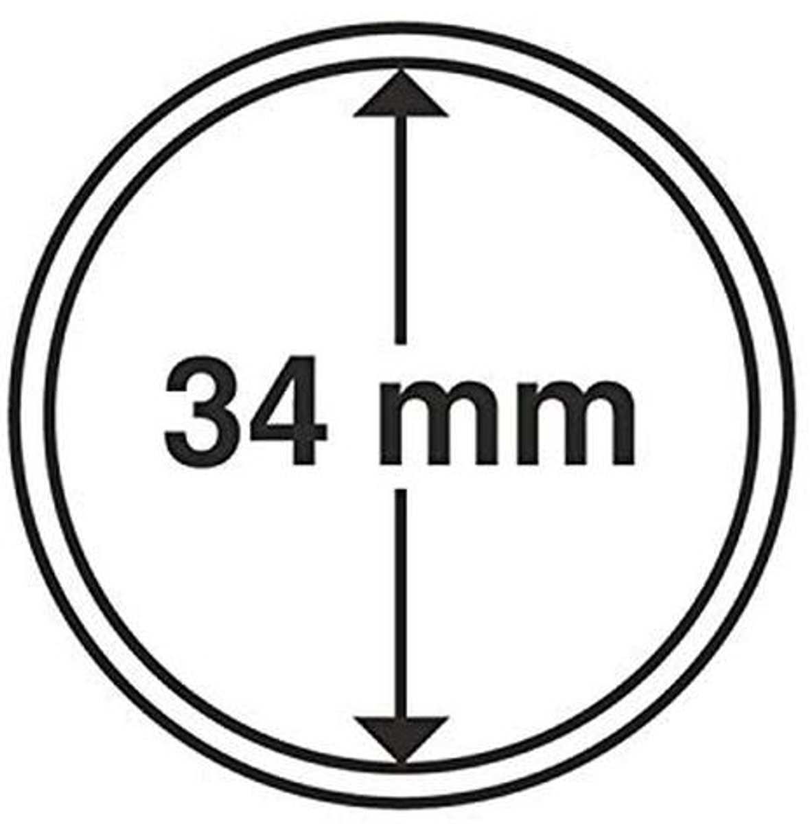 Muntcapsules 34 mm - 10 Stuks voor Optimale Munten Bescherming