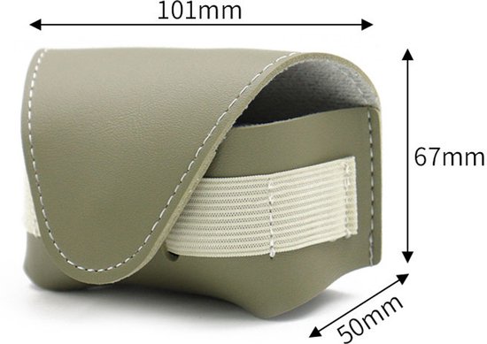 Golftas - Tas Golfballen - Golf - Golfbal heuptas - Opbergtas golfballen van PU-leer - Etui golfballen - Mini heuptas golfballen - Sportaccessoires - groen van Merkloos — afbeelding 5