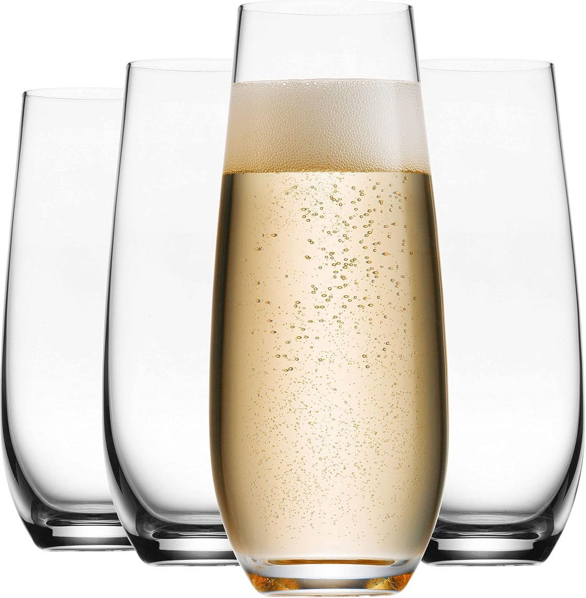 Set van 4 Glazen voor Champagne - Stengel Loze Fluiten - Europees Gemaakt
