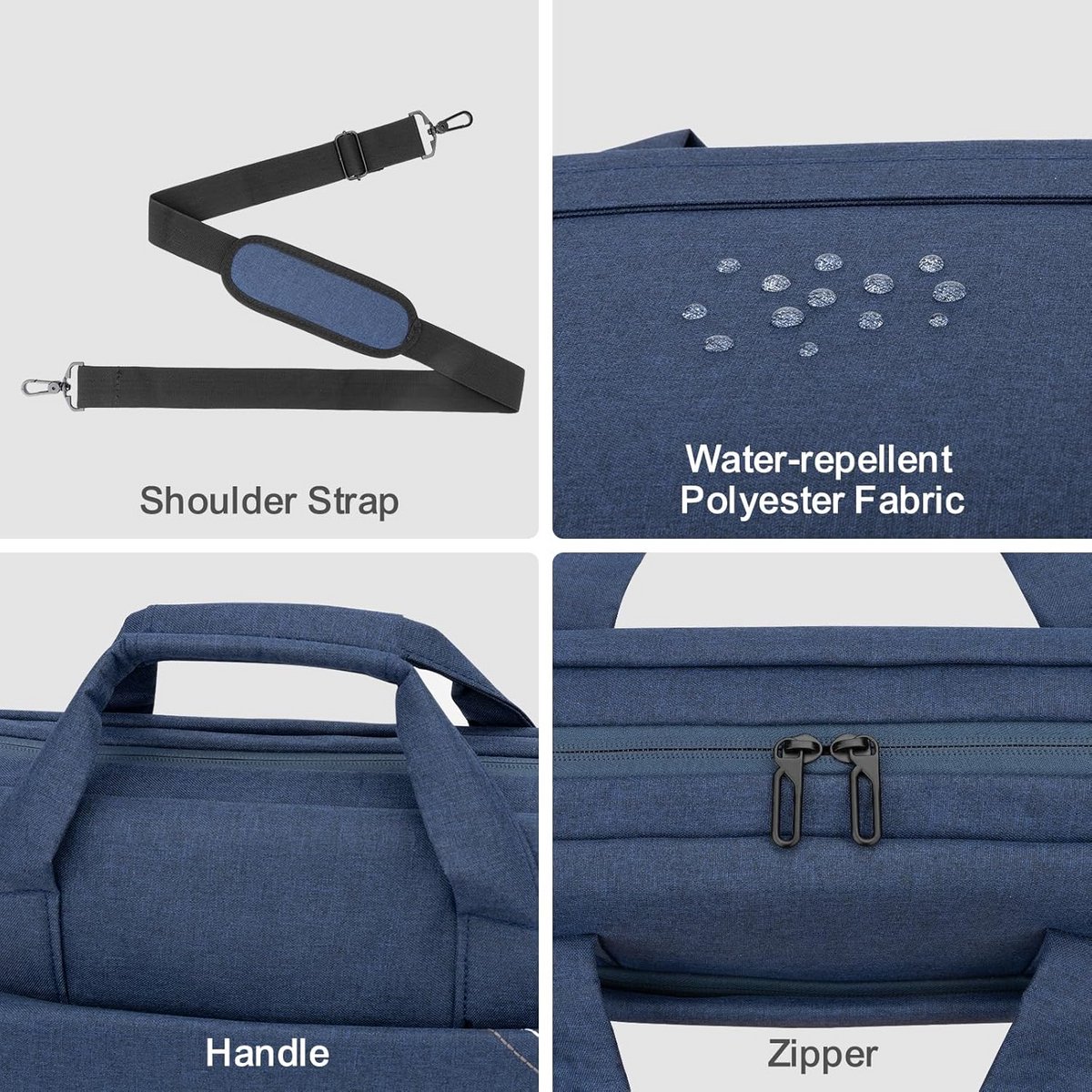 Waterdichte Laptoptas Schoudertas 15 15.6 16 inch voor Zakelijk Gebruik en Reizen