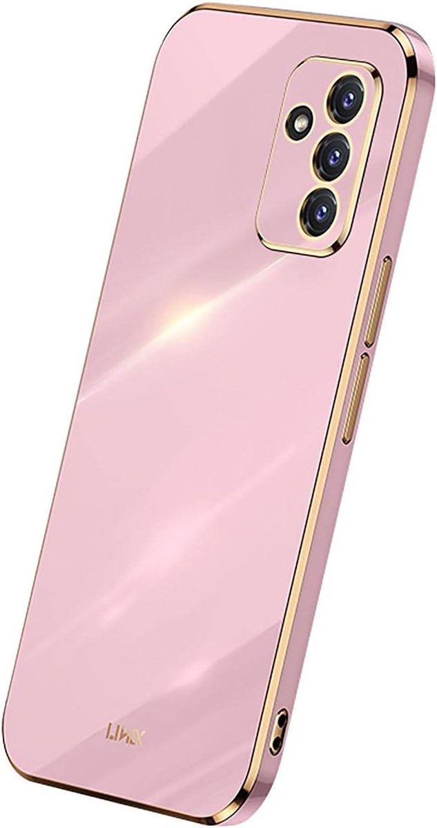 VVGoods - Flexibel siliconen hoesje voor smartphone, paarse TPU cover met bumper
