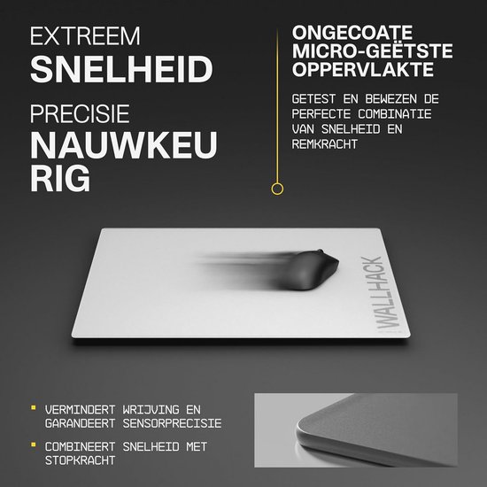 Grote Glas Gaming Mouse Pad - Micro-geëtst oppervlak, Ultrafast glijden, Duurzaam & Draagbaar, 390×450mm — afbeelding 3