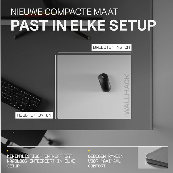 Grote Glas Gaming Mouse Pad - Micro-geëtst oppervlak, Ultrafast glijden, Duurzaam & Draagbaar, 390×450mm — afbeelding 5