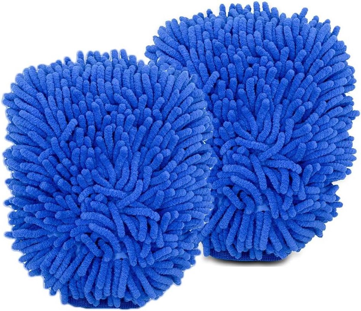 VVGoods - Microvezel chenille autowashandschoenen, 2 stuks, voor auto, SUV en vrachtwagen.