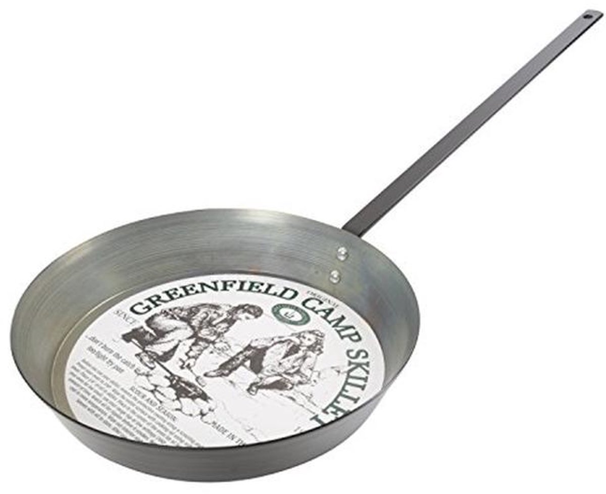 Groot Koekenpan 10-10 1/2", 14 Gauge Staal met Afneembare Handgrepen
