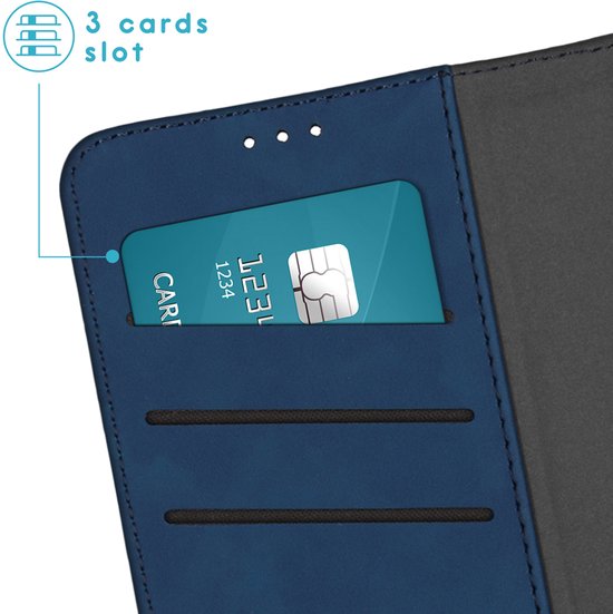 imoshion Hoesje - Geschikt voor Apple iPhone 15 Pro - Uitneembare 2-in-1 Luxe Bookcase - Blauw