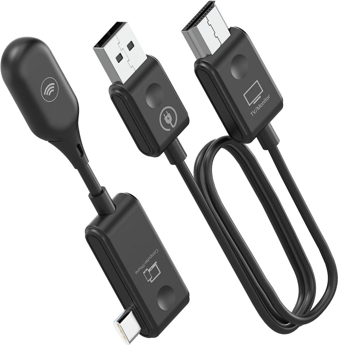 MINIX C1 USB-C to HDMI WiFi Adapter - WiFi Dongle - WiFi Antenne - WiFi ontvanger - 1080P 60Hz - Bereik tot 50m/164ft - Zwart