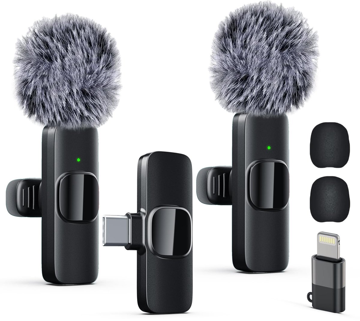 Professionele Draadloze Lavalier Microfoon - Ruisonderdrukking voor iPhone, iPad en Android | Ideaal voor Interviews, Podcasts, Vlogs en Livestreams | Plug & Play