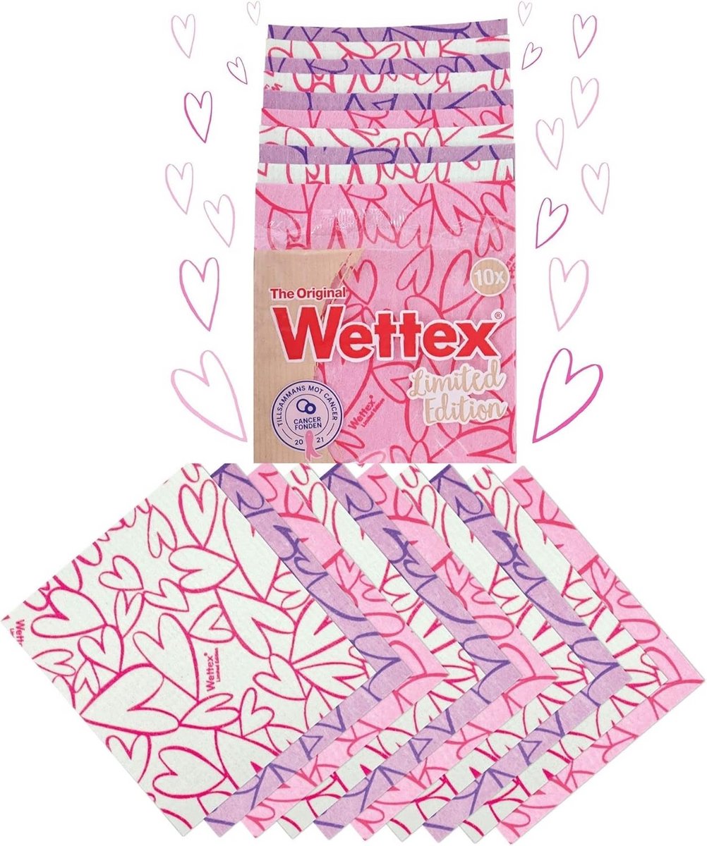 10x Superabsorberende Zweedse Vaatdoeken - Pink Limited Edition - Sneldrogend & Pluizenvrij
