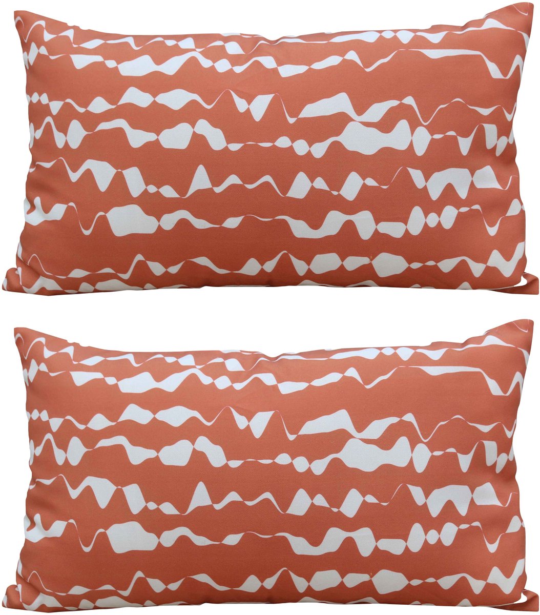 Oviala - Set van 2 rechthoekige terracotta kussens, 50 x 30 cm - Pipa