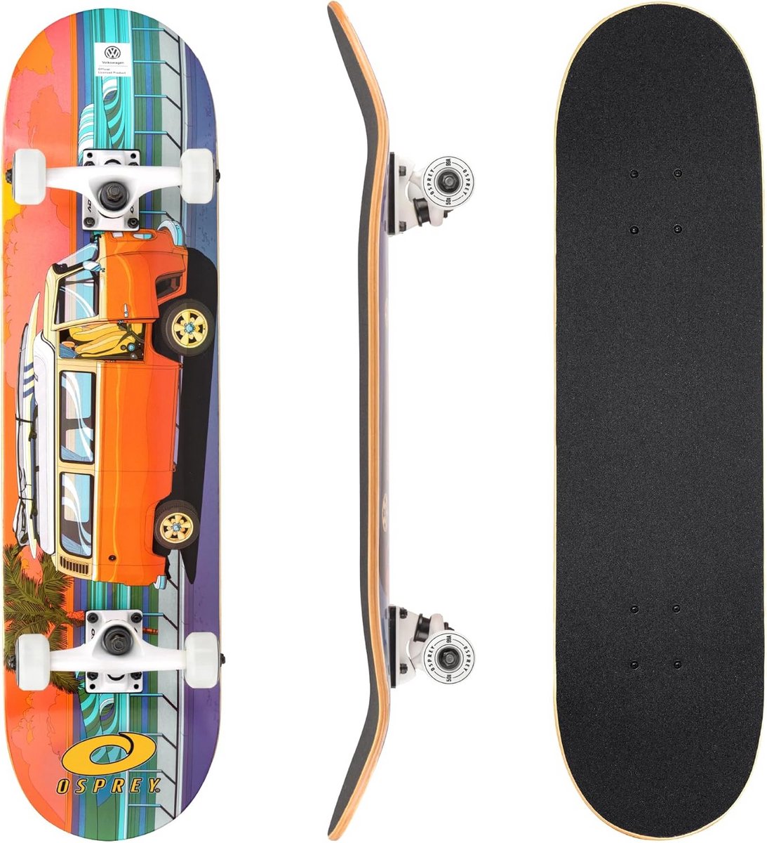 Skateboard Beginner 31 Inch Double Kick Concave met ABEC 7 Lagers Max 100kg Multicolor