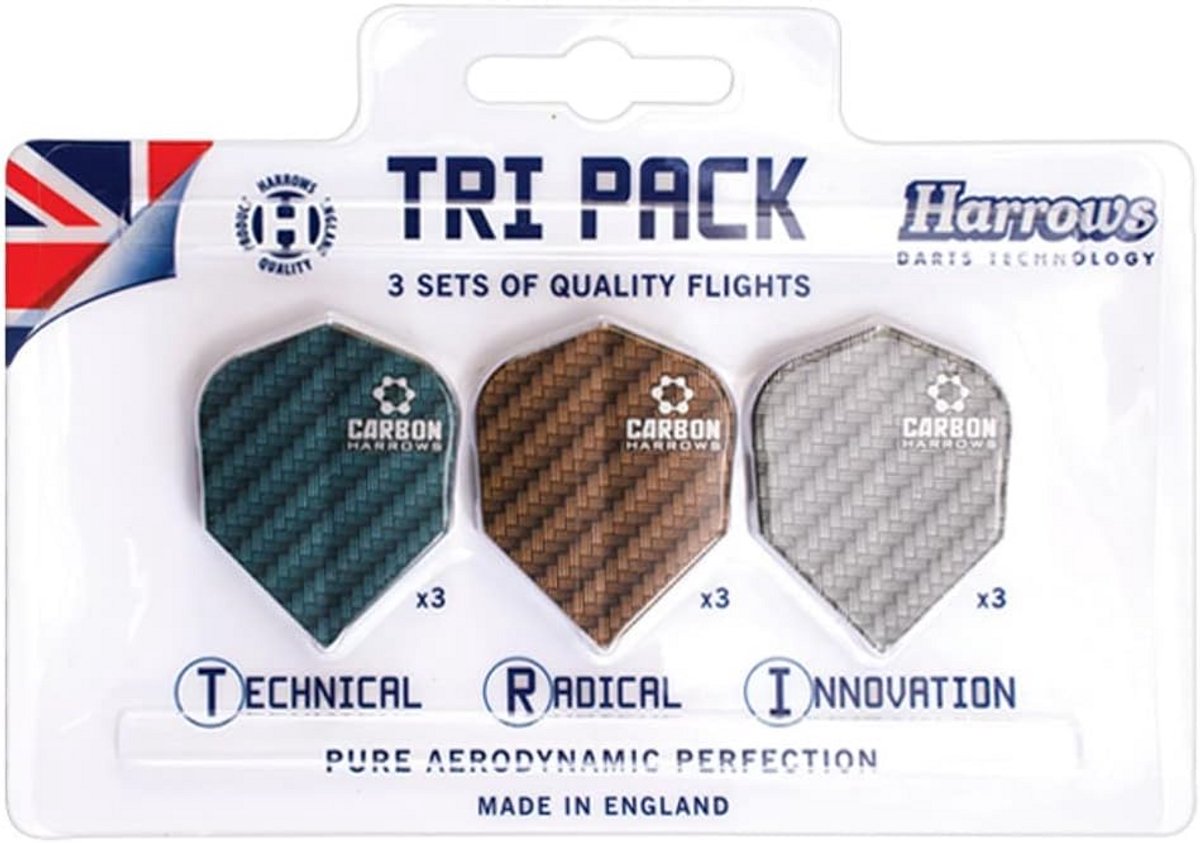 Dart Flights Set 9 Stuks Carbon Universeel