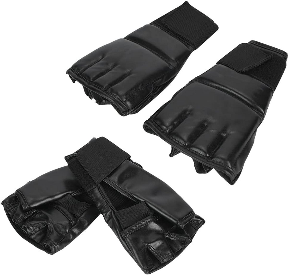Kinder Bokshandschoenen Halve Vinger PU Leer voor Muay Thai en Taekwondo