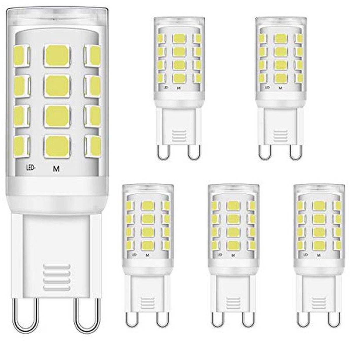 Energiebesparende G9 LED-gloeilampen 3W - 5-pack met Koud Wit Licht 6000K