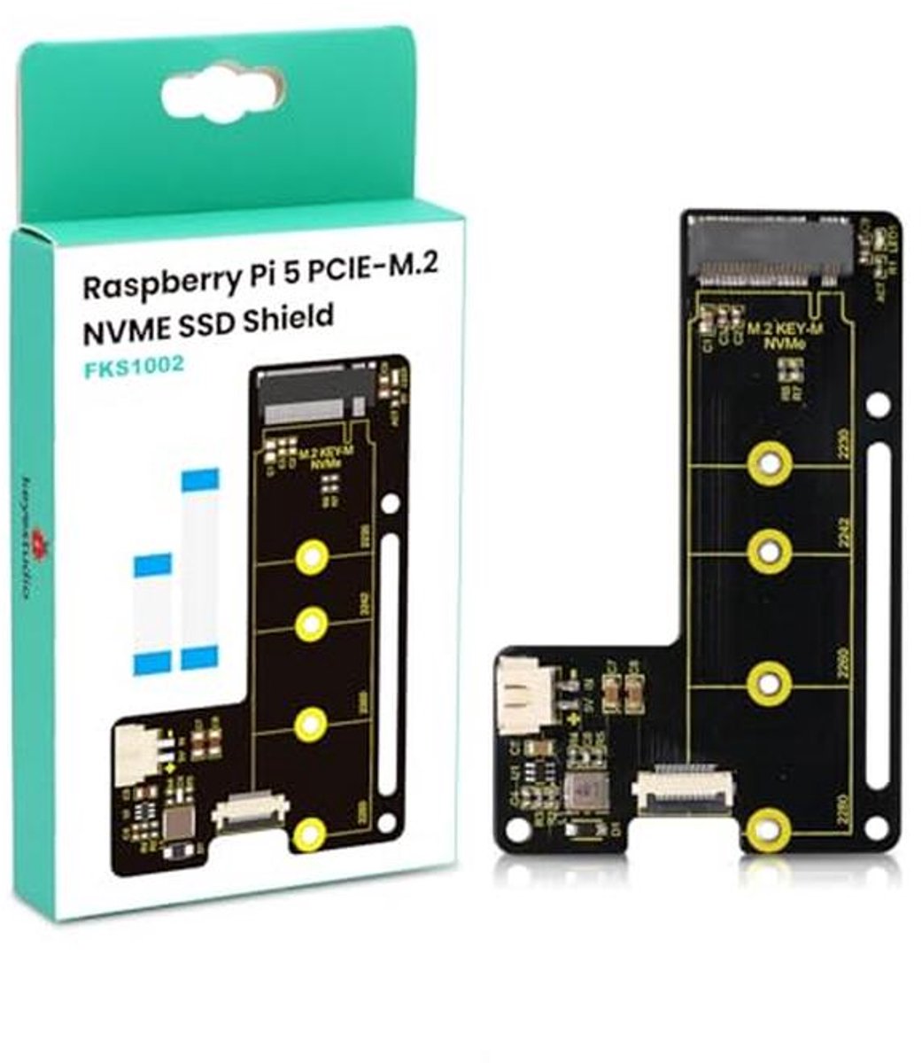 Raspberry Pi 5 NVME M.2 SSD Shield - Snelle gegevensoverdracht en opstarten