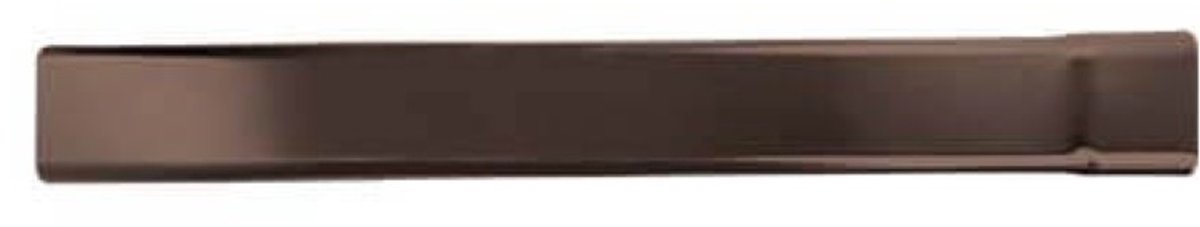 Renoplast® RK65 aluminium regenpijp, 50cm 45x45mm Bruin rechthoekig, dakgoot regenwaterafvoer plaatmetaal profielen, tuinhuis carport terras balkon insteekgoot, dakgoot