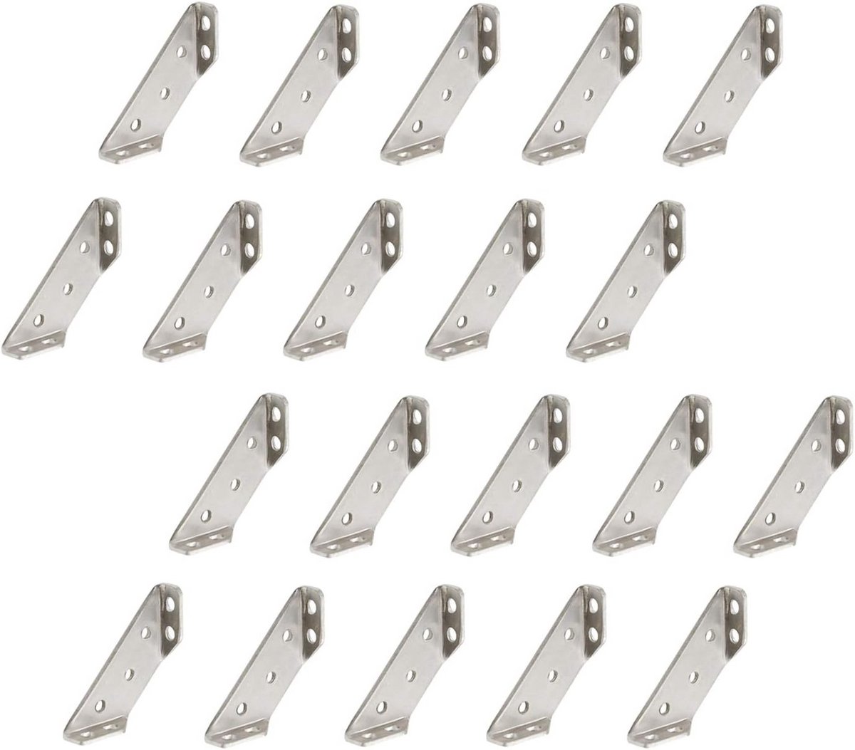 Hoekbeugels 50x50mm - 20 Stuks RVS Koppelingen voor Meubelconstructie