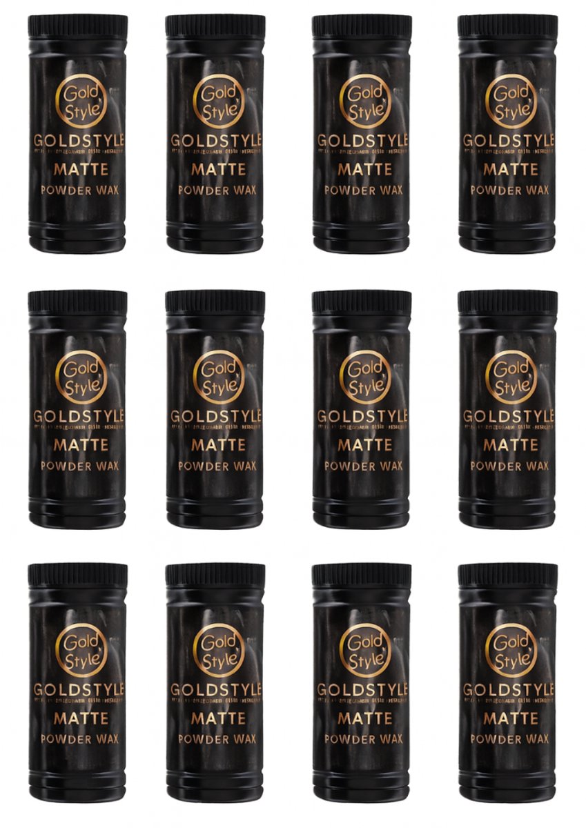 Gold style Powder Wax 12 stuks - Gold style - Haar, Haarstyling, Haarwax, Poeder Wax, Powder, Styling, Wax - 120.gr