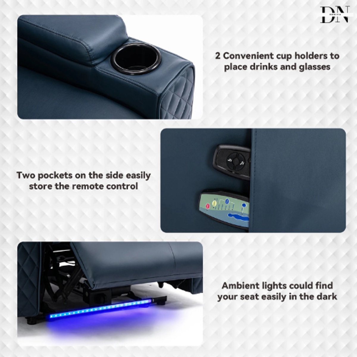 Deniva Massage Stoel Elektrisch - Inklapbaar Leer - afbeelding 2