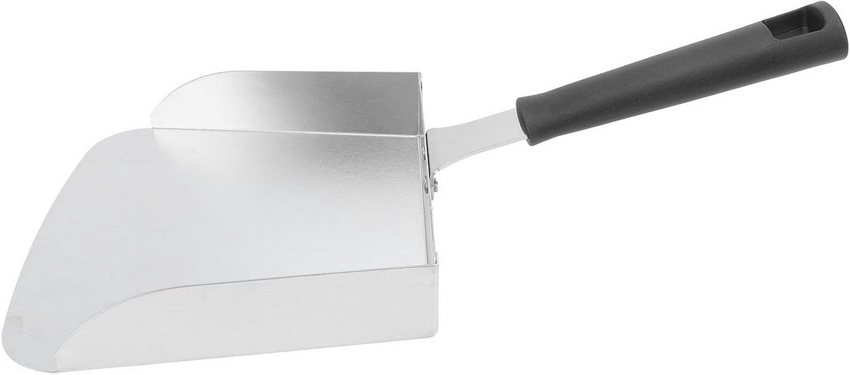 Grote RVS Vleeskeuvel & Spatel voor Bakplaat en Grillen - Roestvrijstalen Frituur Schep