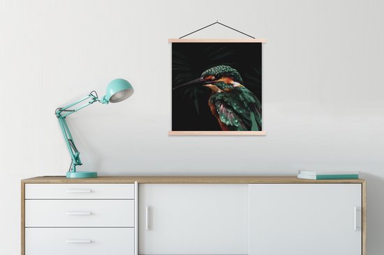 Affiche scolaire - Martin-pêcheur - Vogel - Vert - 90x90 cm - Lattes vierges