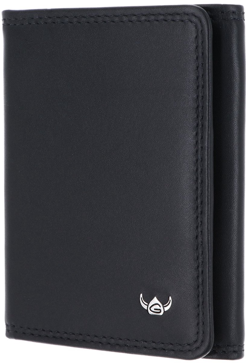 Golden Head Leren kaarthoes Polo RFID Protect Minischeintasche 1012 Schwarz zwart